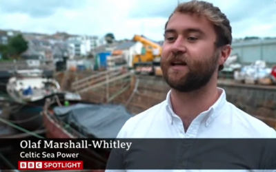 Head shot of Olaf Marshal Whitley being interviewed for BBC Spotlight