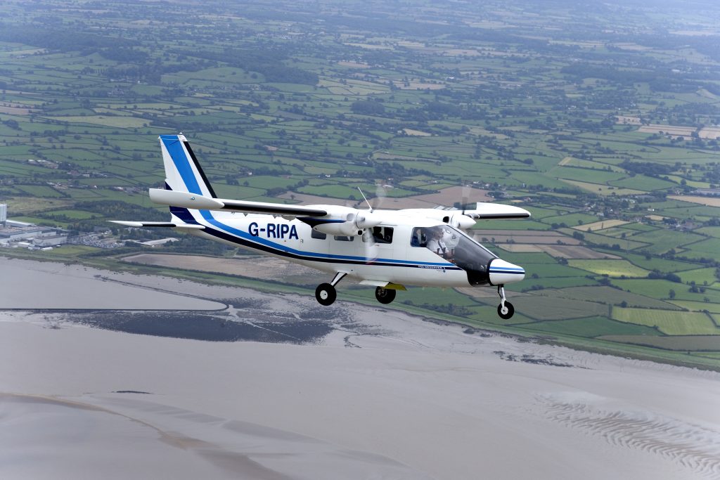 Manned Aircraft carrying out survey work for the CFA project